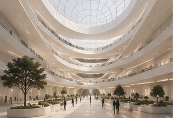 Conceptual public atrium inside Phoenix